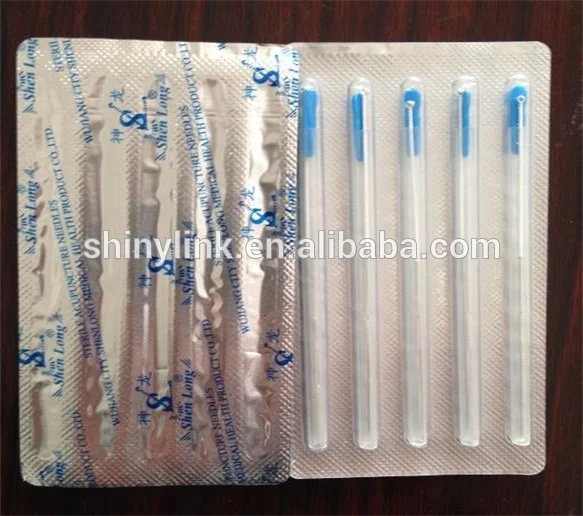 
0.25x40 mm Shen Long brand disposal acupuncture needles with tube - CE 