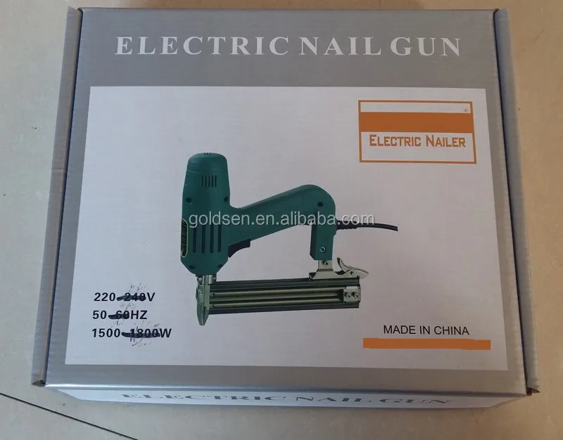 220v 1500w Low Noise Handheld Cordless Power Brad Staple Nails Nail Gun