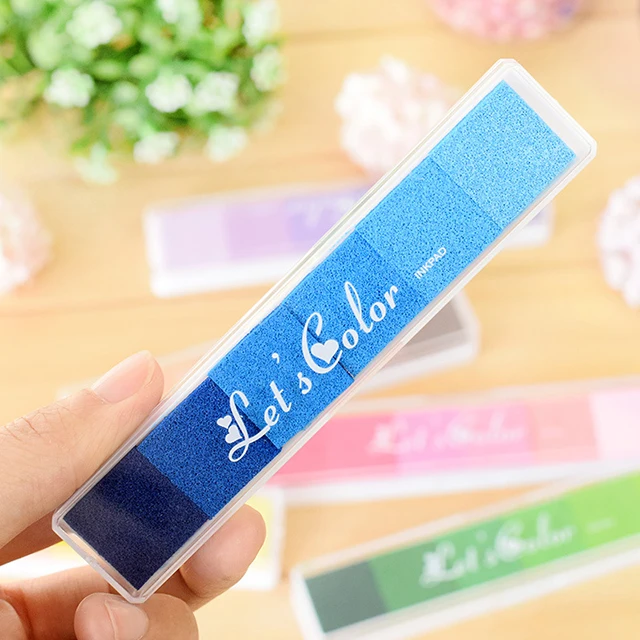 
2018 новейшая Нетоксичная градиентная цветная чернильная подушечка, прорезиненная подушечка, печать на масляной основе, хороший подарок для детей, штамп для творчества 