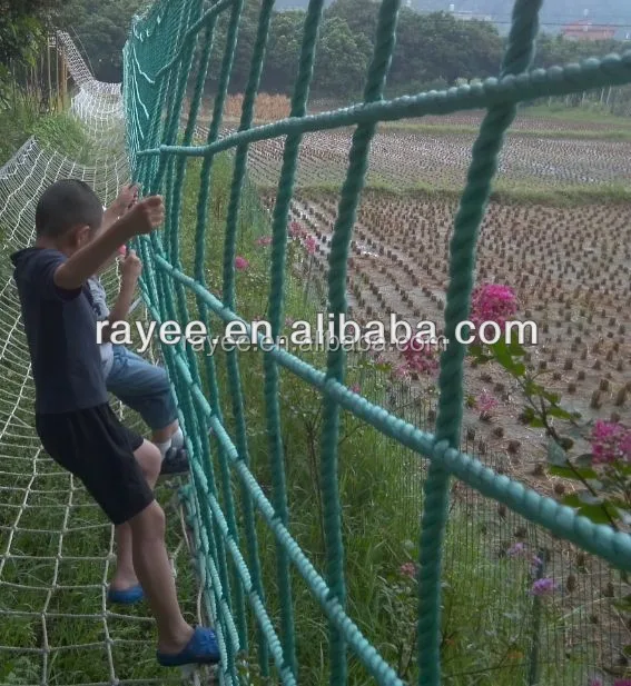 UV Stabilizer Commercial Gym Polypropylene Cargo Net Rope Climbing Net