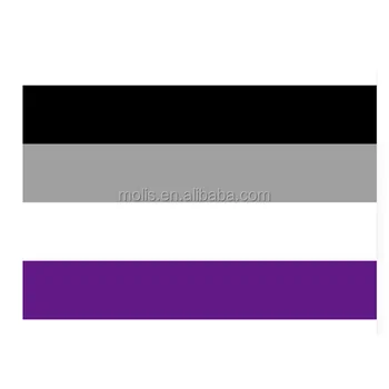 Personalizado 60*90cm Preto Cinza Branco Roxo Asexual Orgulho Bandeira ...