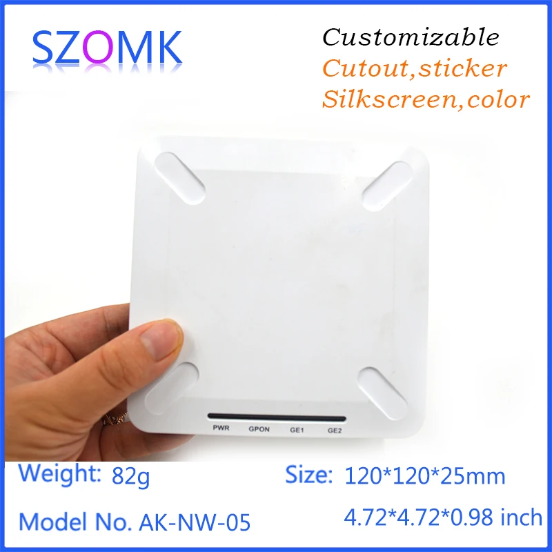 Plastic Network Enclosure Wifi Router and Modems case 120*120*25mm