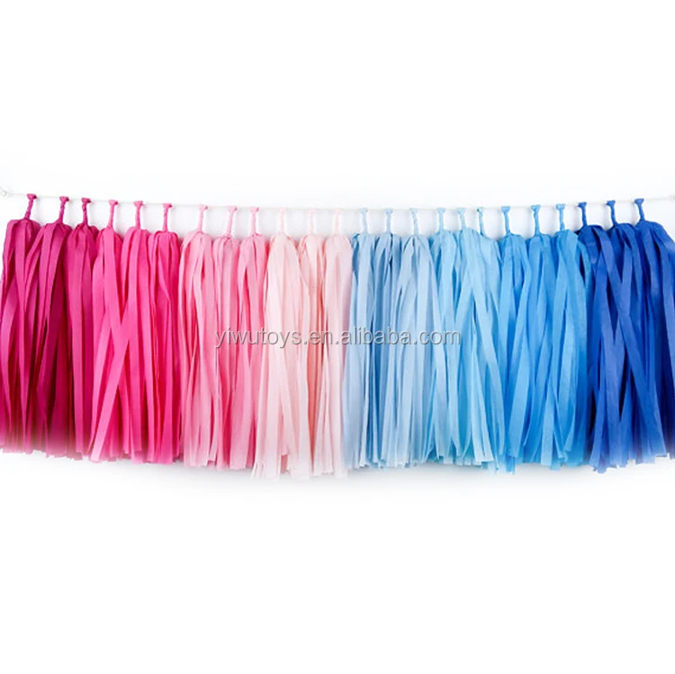 Crepe Paper Tassel Garland for Party Home Decoration