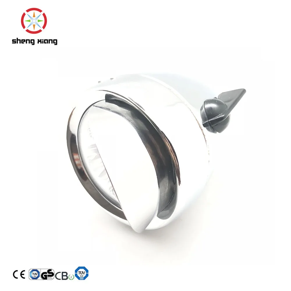 Винтажный велосипедный фонарь на батарейках с 7 светодиодами для Halley черного или хромированного цвета