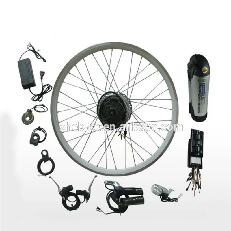 Shuangye 36V12ah Battery With Energy Efficient Brushless Motor Electric Bike Rear Wheel Conversion Kit