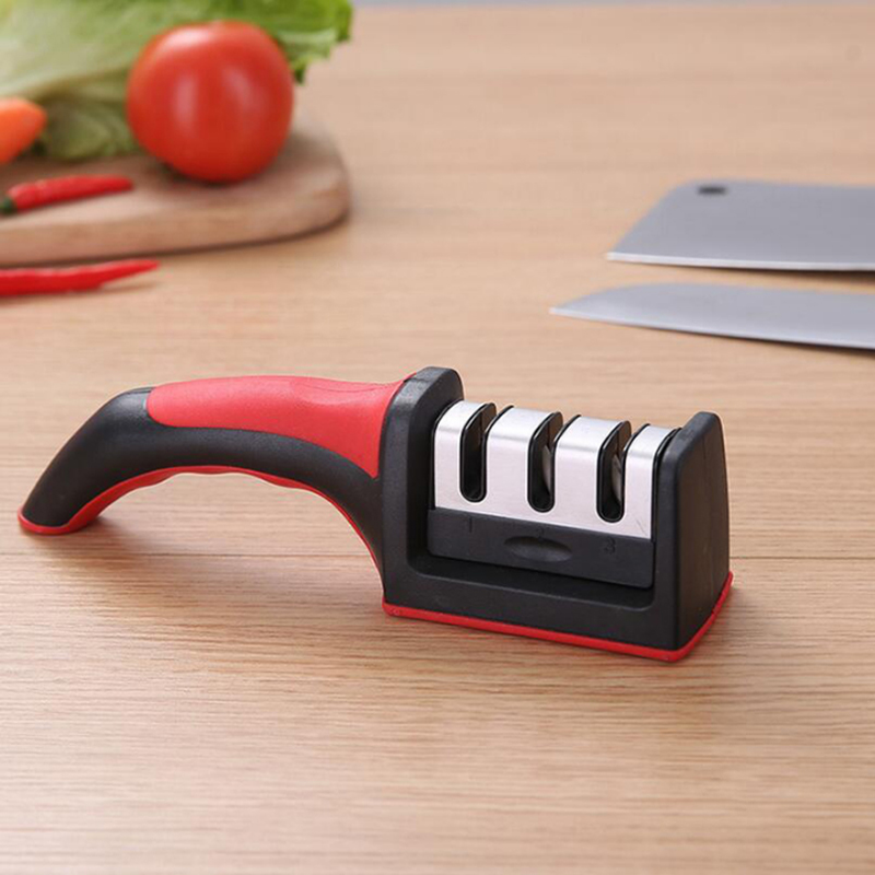 New Model Professional 3 Stages Non slip Rubber Handle Knife Sharpener