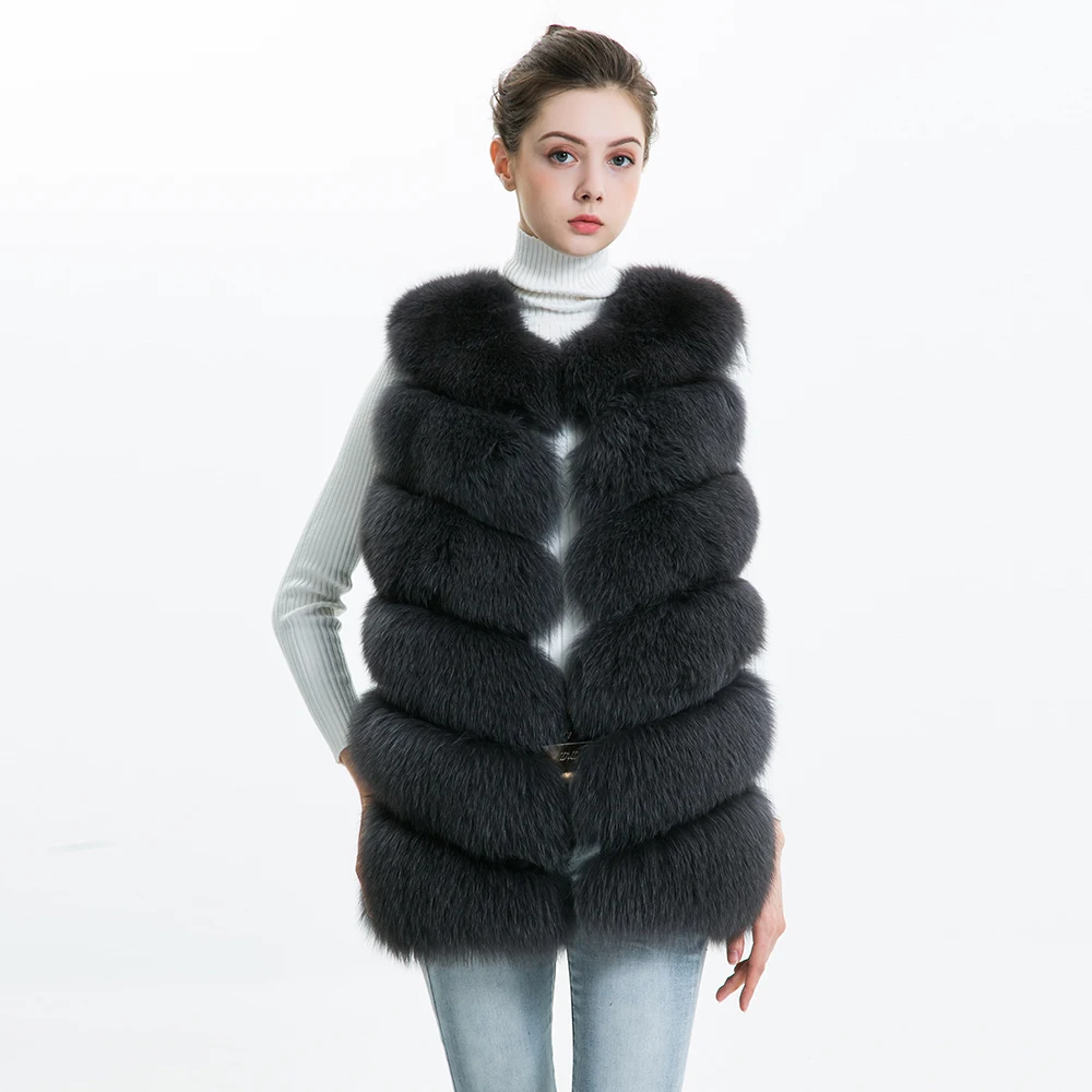 Real fur vest for sale Clearance