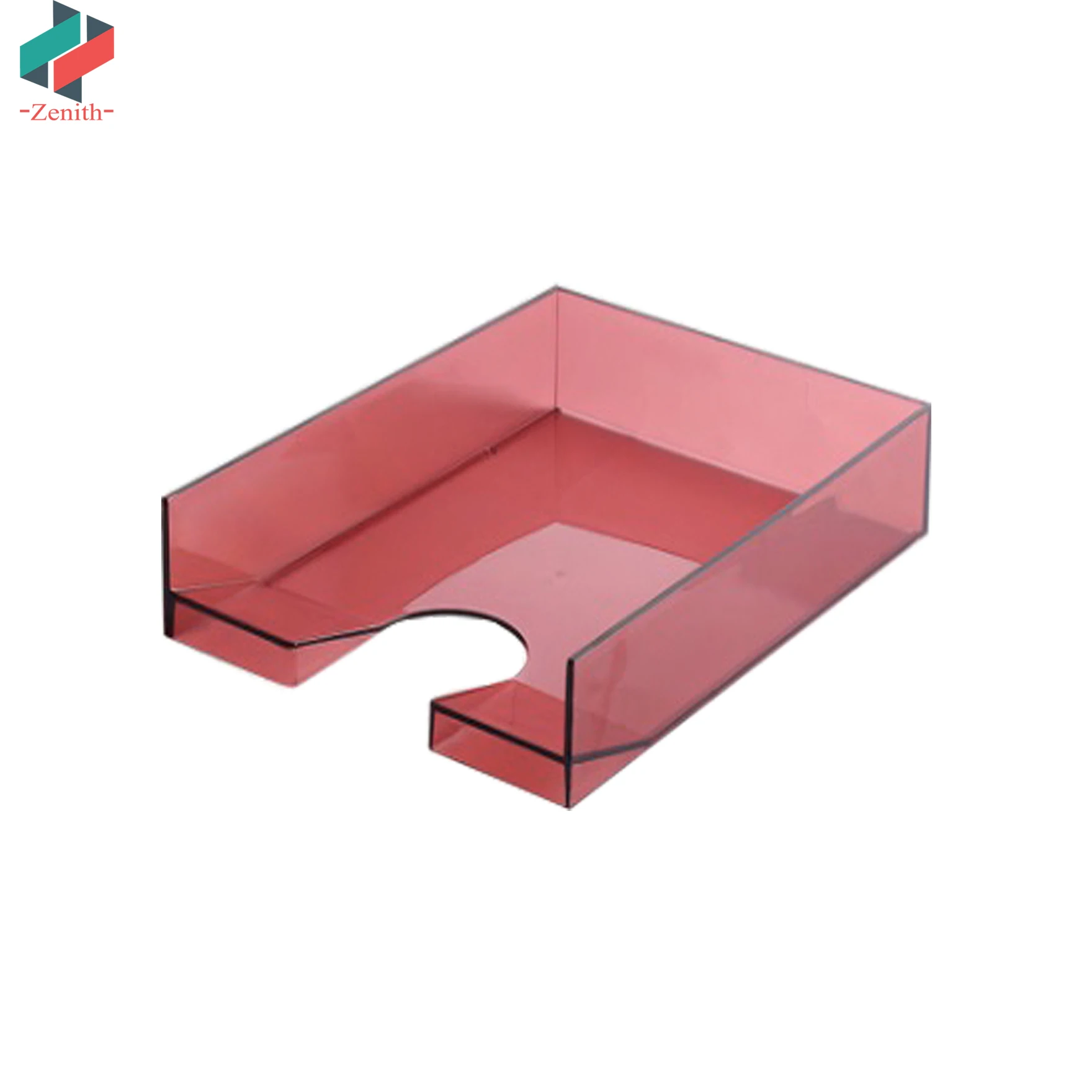 Штабелируемый прозрачный пластиковый настольный офисный Органайзер ZNS00004, лоток для документов с надписью и письмом