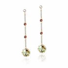neoglory jewelry gold coconut earrings crystals long earring set