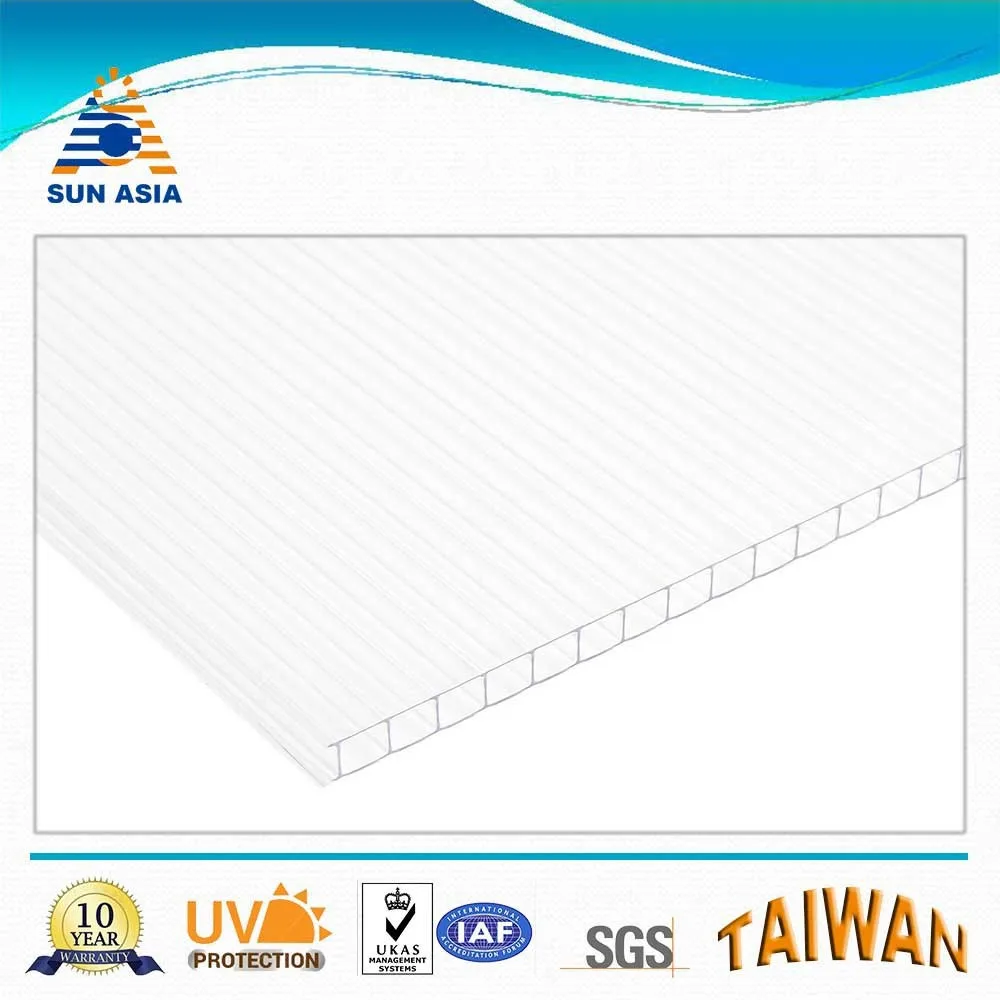 Кристалл уф-покрытием твин-wall поликарбонат выдолбите лист