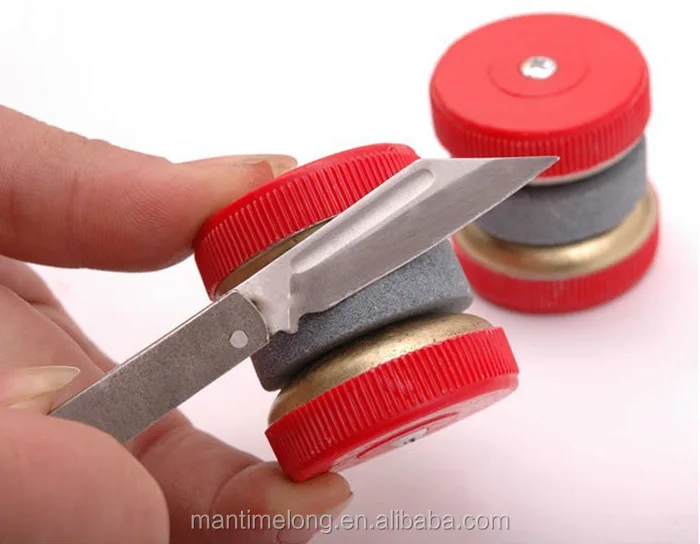 Two Grinding Wheels Pocket Knife Sharpener Diamond Wheel Knife Sharpener Manual Knife Sharpener