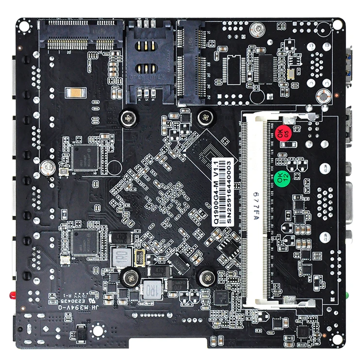 PC パソコン Qotom-Q190G4N 4 Intel Gigabit Lan Port Mini Computer 4GB Ram 32GB SSD Wi-Fi Mini ITX Case Intel x86 Single Board Computer New 4 LAN Firewall Micro Appliance Router Qotom-Q190G4N-S07 4G ram