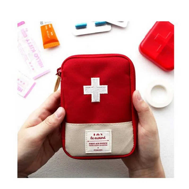 Многофункциональный портативный комплект первой помощи, Аварийная сумка для лекарств из хлопчатобумажной ткани, сумка для первой помощи, контейнер для таблеток, контейнер для таблеток, дорожный контейнер