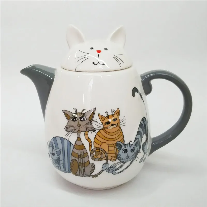 Chinese Animal Shaped Decorative Modern Cheap Ceramic Cat Chicken Teapots Stand for Wholesale