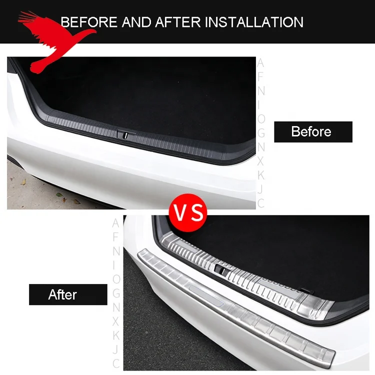 Metro Auto Graphics Rear Bumper Sill Guard Protector For Toyota Prius 2016-2021 – Black Matte
