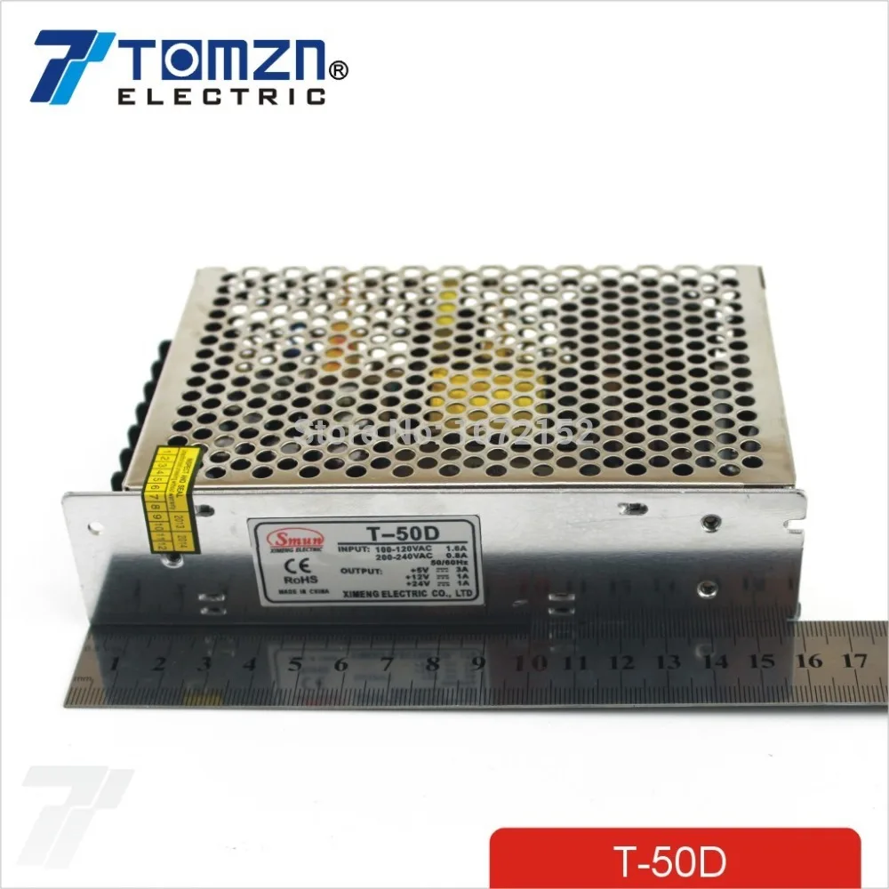 T 50W D Triple Output 5V 12V 24V Switching Power Supply Smps AC to DC