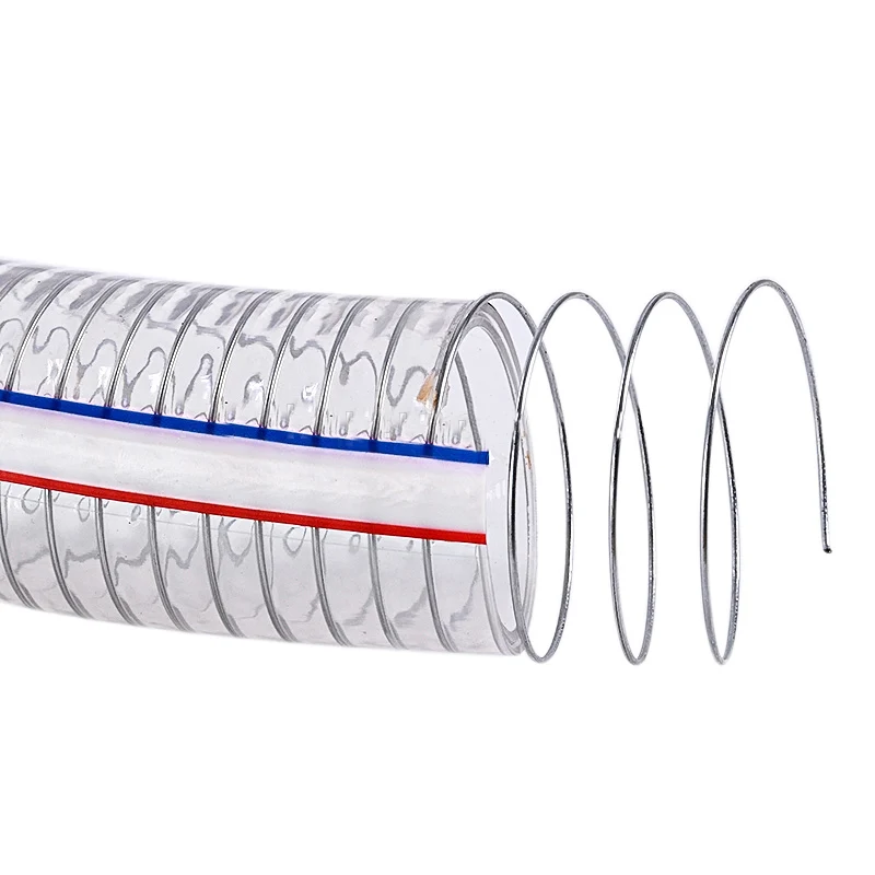 4 Inch Flexible PVC Steel Wire Reinforced Flexible Pipe Hose 100mm Thunder Tubing Hose