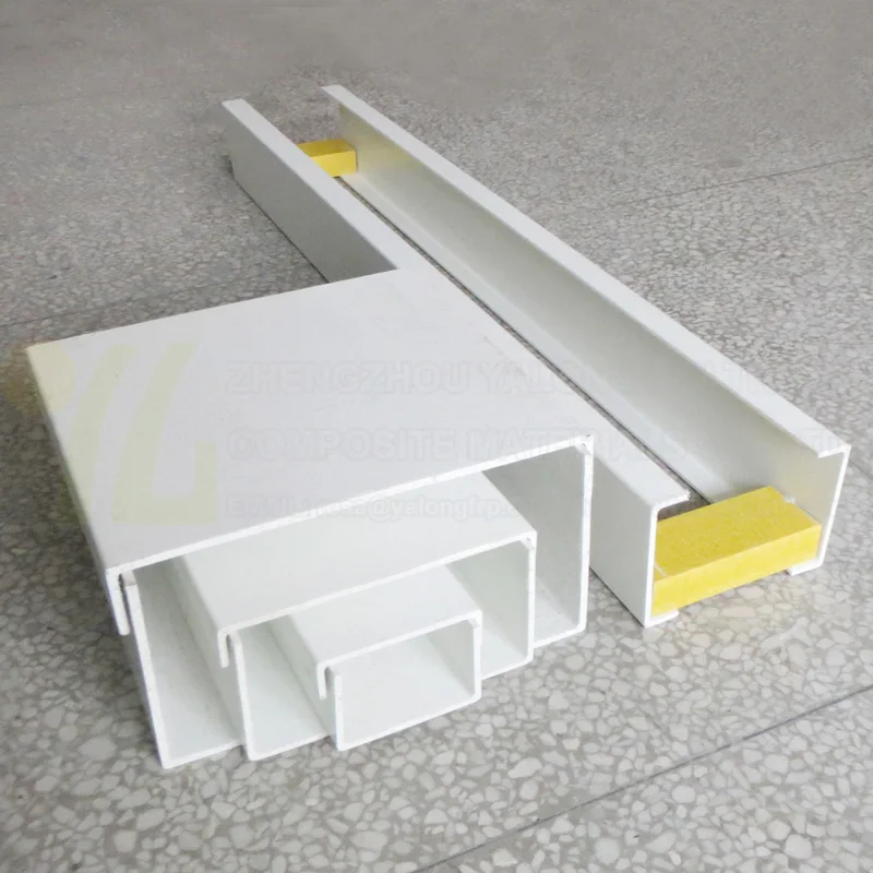 玻璃纤维增强塑料电缆托盘与盖,穿孔 frp 电缆托盘玻璃纤维 c 通道以