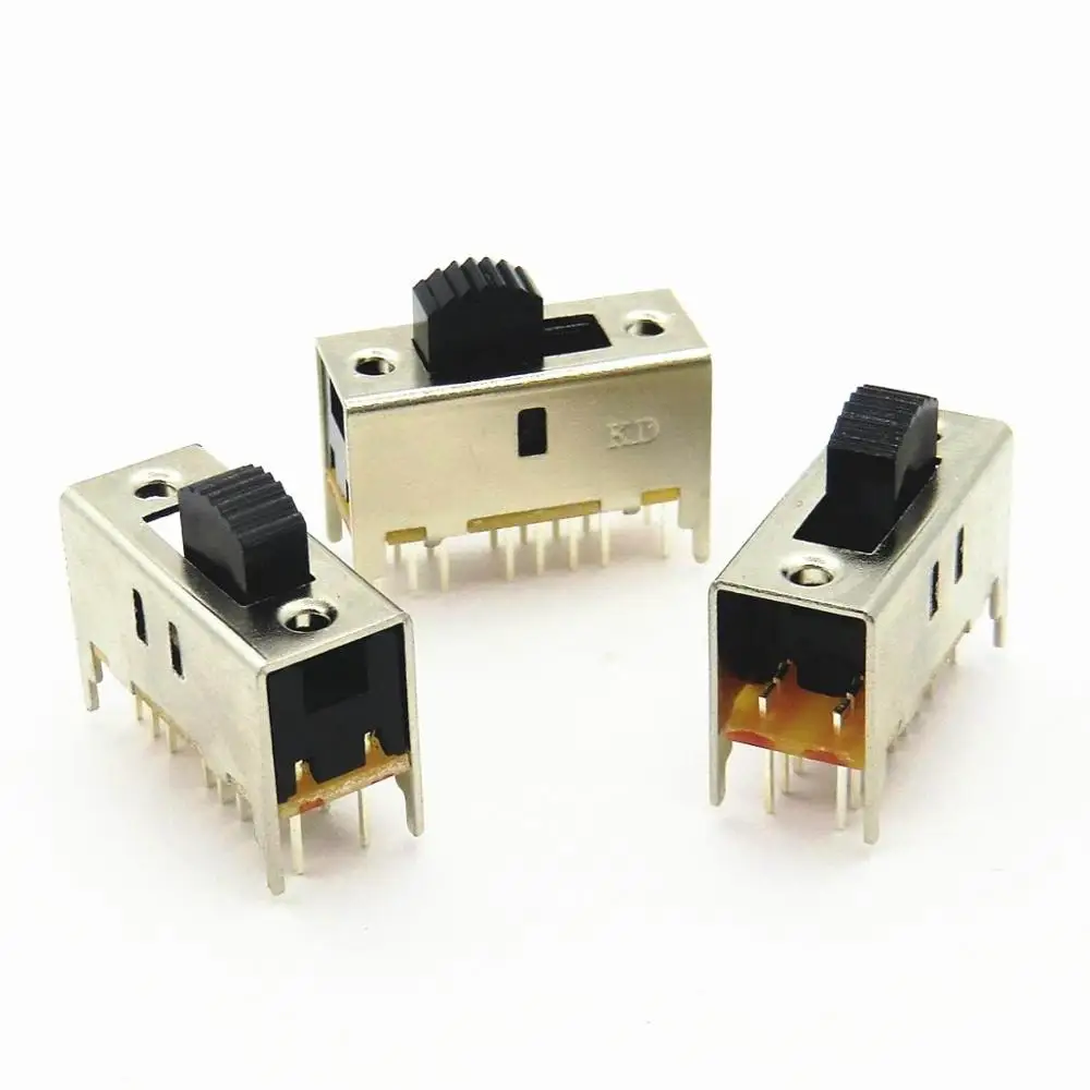 Miniature Toggle Switch Vertical Electronic Terminal Mini 4 Position 3way 16 Pin Slide Switch Have Mounting Hole