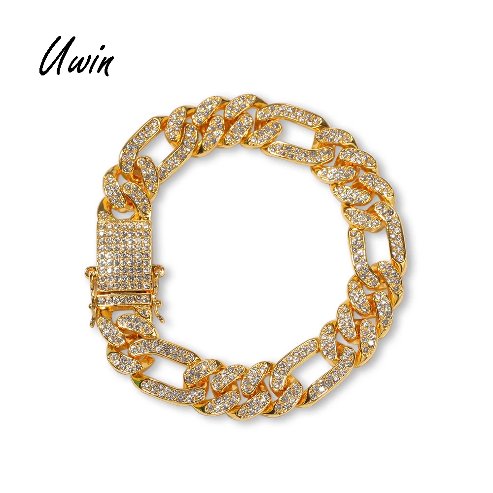 Hip Hop Iced Out Figaro Bracelet Magnet 