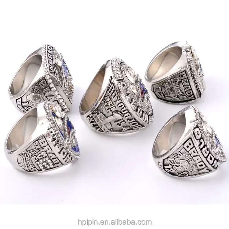 2001 2003 2004 2015 2017 Settings NFL New England Patriots Championship Rings