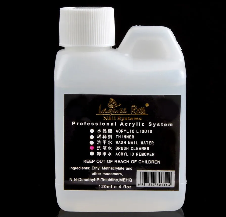 1x 120ml Professional Acrylic Brush Cleaner Liquid For Nail Art Powder Nail Tips