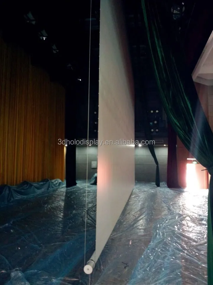 大型300インチ電動プロジェクタースクリーンマットホワイト生地