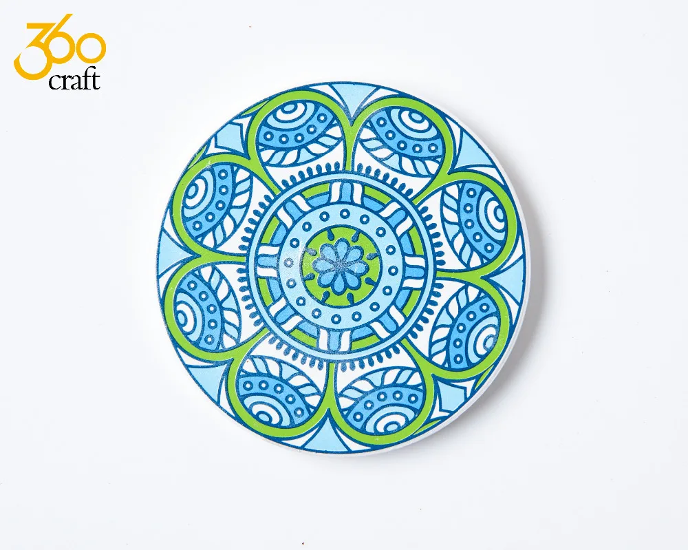 Waterproof Water Absorbent Custom Printed Heat Resistant Ceramic Coaster Cup Mat