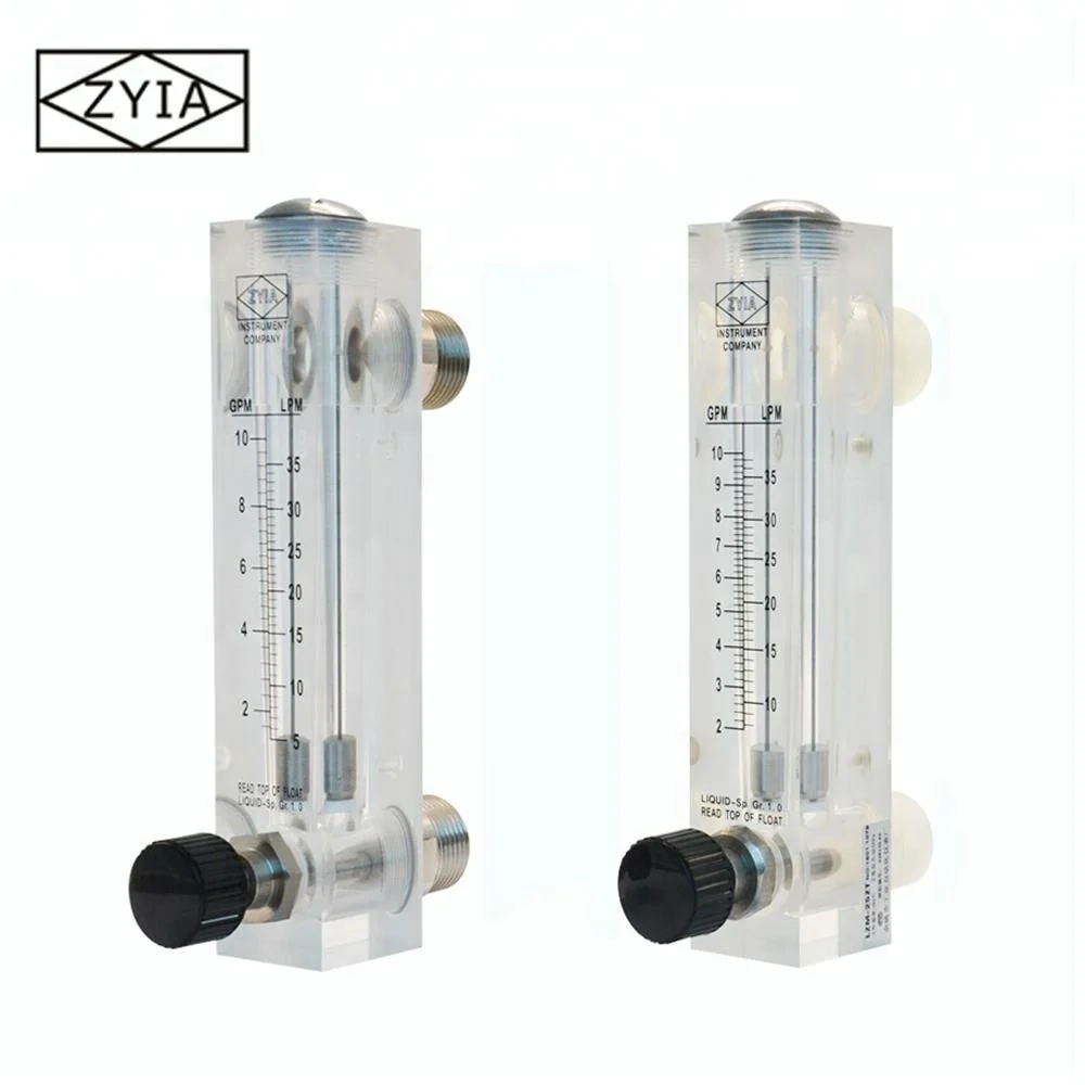 Zyia Panel Type Flowmeter Liquid Control Flow Meter With Valve