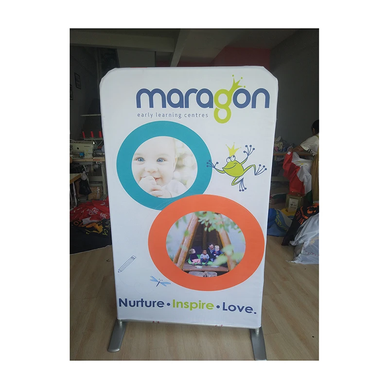 Фантастические отображает 60 дюймов стоя трубки дисплей с натяжение ткани баннер печати для выставки выставочный стенд