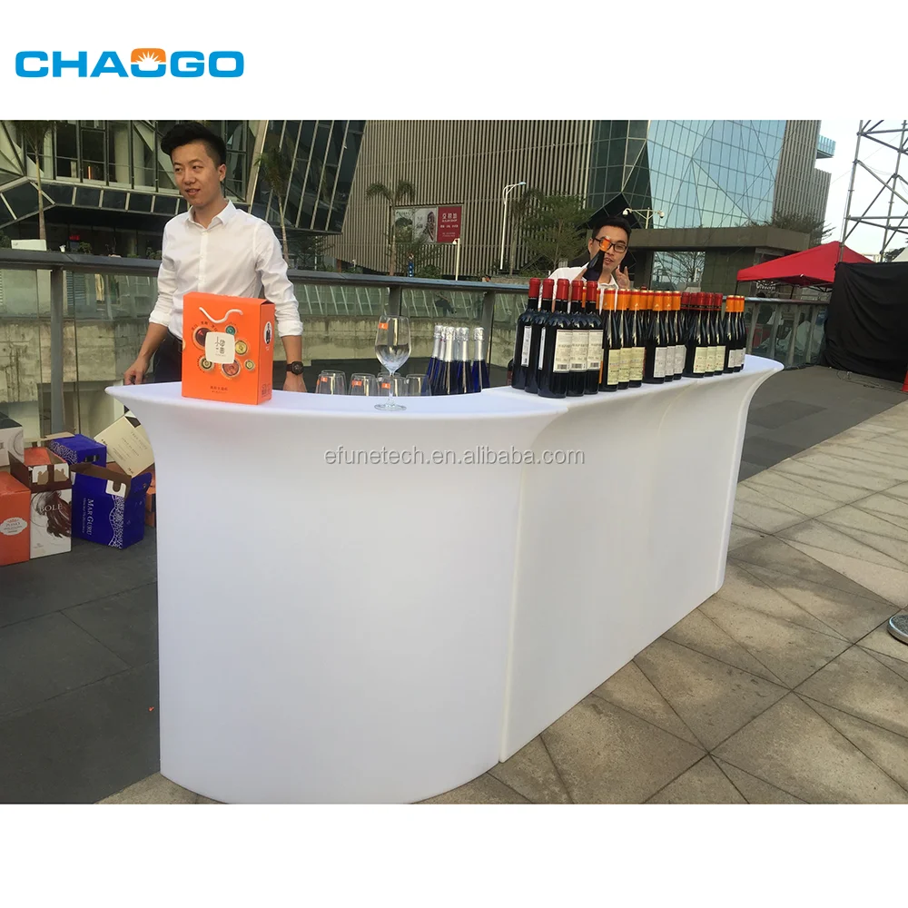Rgb Color Changing Outdoor Illuminated Glow Led Mobile bar Plastic Led bar Counter Portable bar Counter