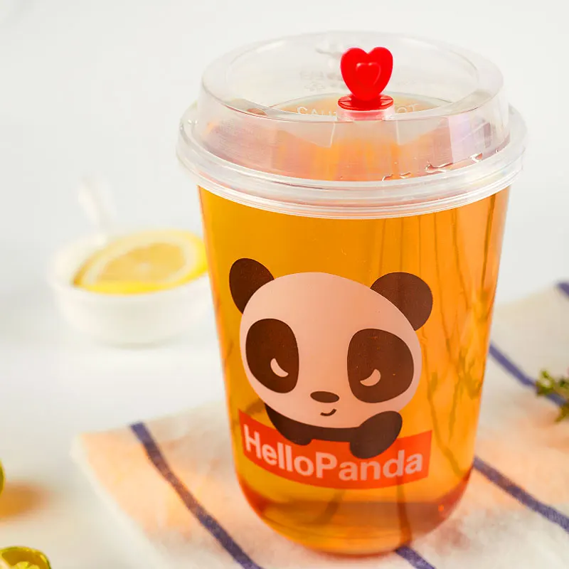 
 Пользовательский логотип, U-образная полипропиленовая одноразовая пластиковая чашка с крышкой  