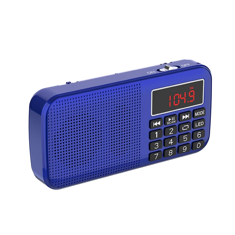 LCJ L-558 Professional Portable Mini MP3 Player FM Radio Speaker with Rechargeable 18650 Battery and Two TF Card Slots