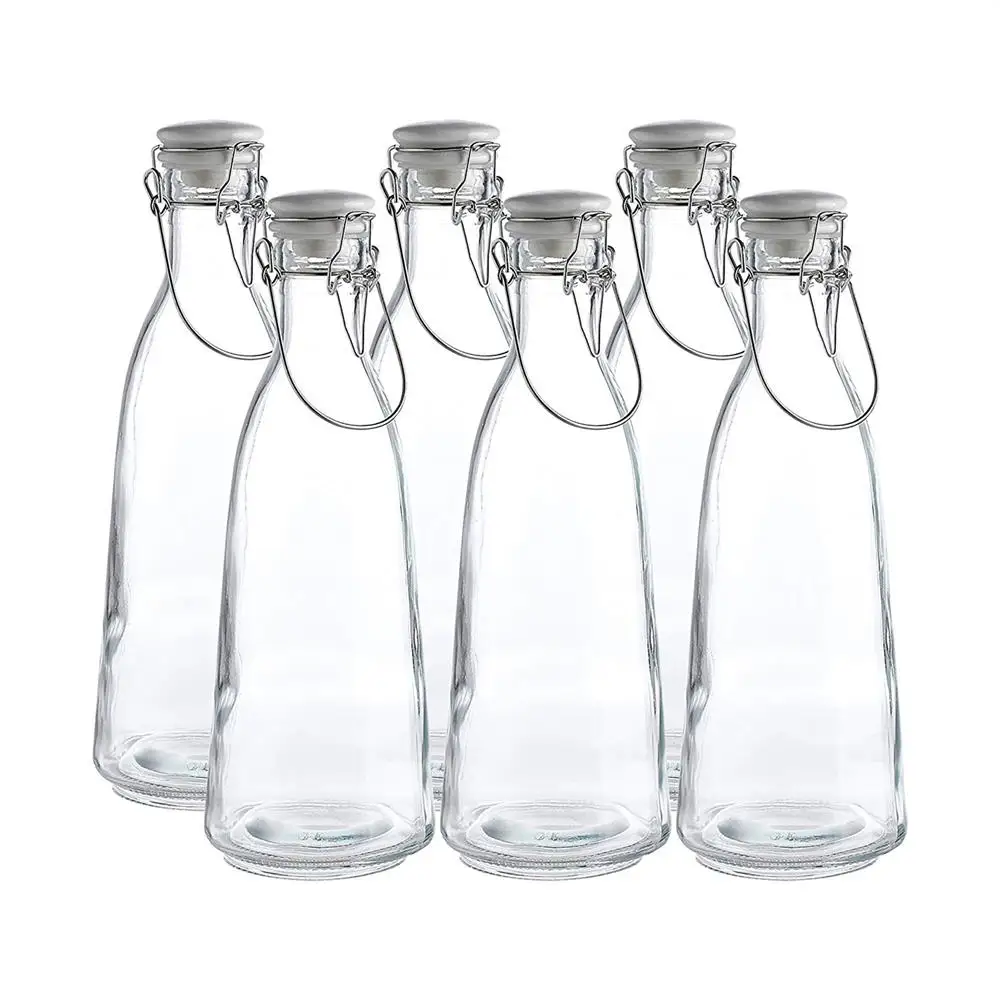 10 Empty glass swing top bottles 500ml airtight 