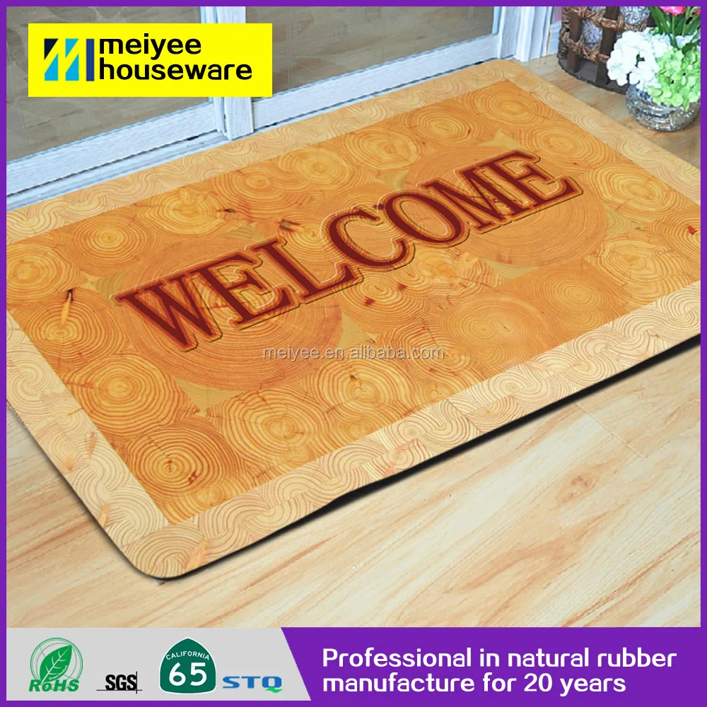Meiyee натуральный передний чистый резиновый полиэфирный дверной коврик, коврики для приветствия