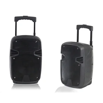 Speaker factory small portable 8 inch trolley speaker with USB/TF/FM /BT wireless MIC play music 5 hours