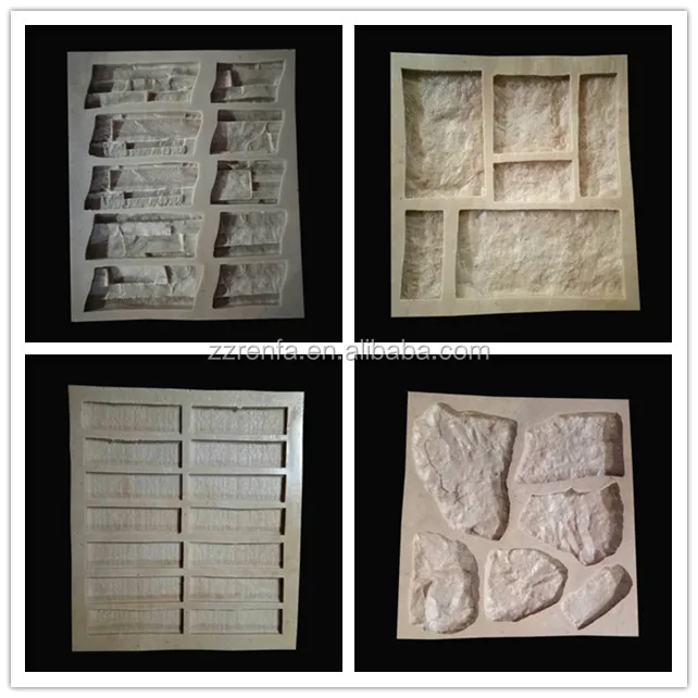 China Hot Sell Silicone Artificial Stone Mold Rubber Wall Texture Natural Stone Mould Modern Villa Durable Corrosion-Resistant