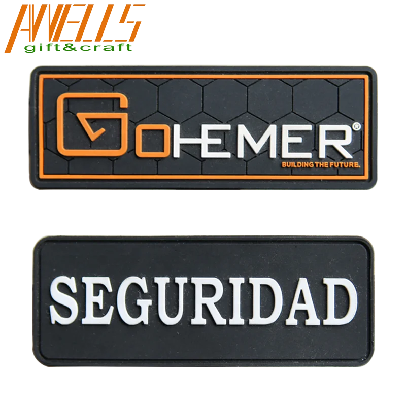 AWELLS sérsniðin PVC-gúmmímerki einstök fyrirtækjaskilgreiningarmerki yfirlandssending fyrir iðnaðar- og öryggisframlagsgjafir