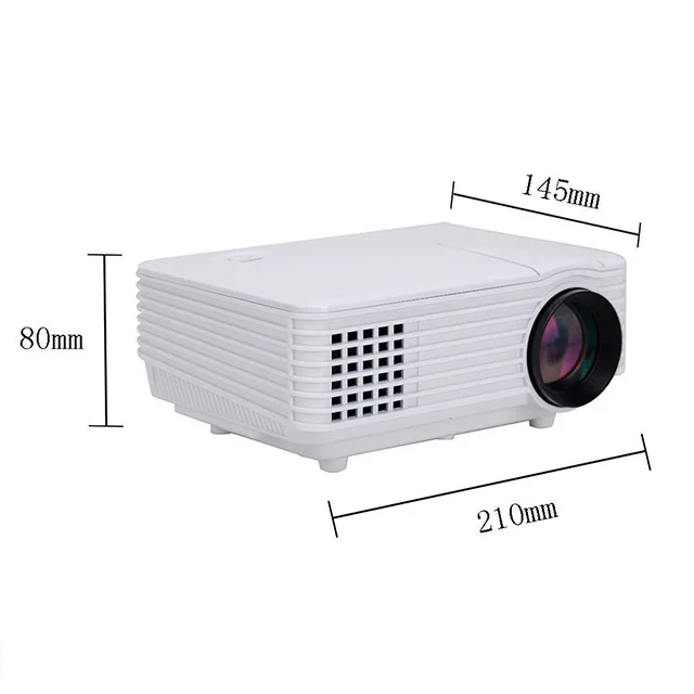 RD805 Portable Mini LED Projector HD 1080P Home Theater Education Business Use Adjustable DLP Lens WiFi US Plug