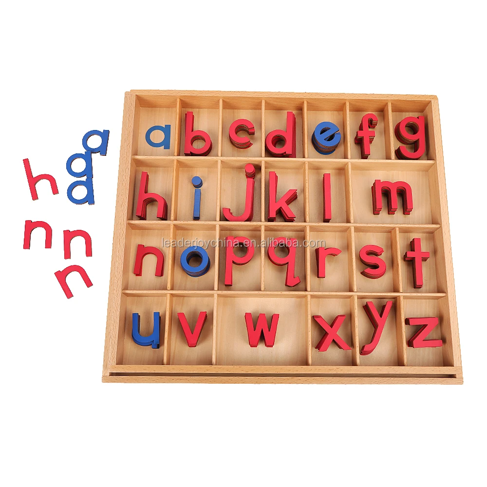 Montessori Language Learning Materials for Spanish Print Moveable Alphabet With Box