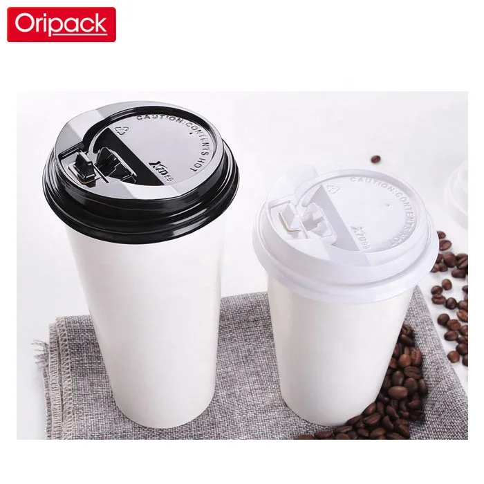 Disposable Double Wall Hot Coffee Cups with Lid - Customized