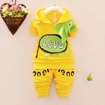 Discounted Wholesale Boy's New Design Yellow Color Summer Wear Clothing Set