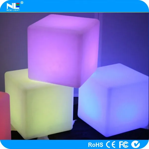 Перезаряжаемые 3D Пластиковые СИД растет свет бар кубик сиденье