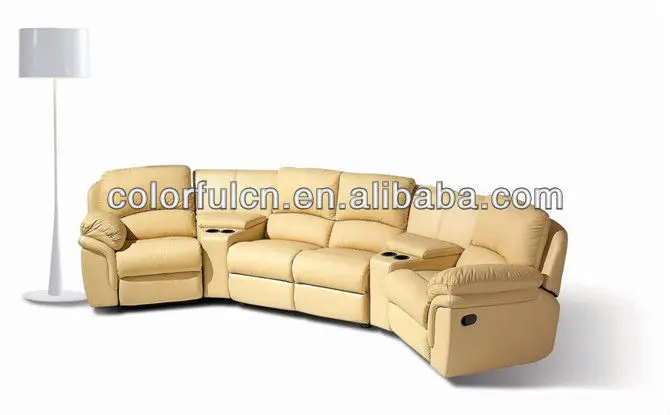 round recliner sofa