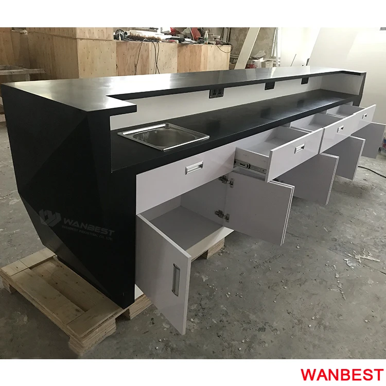 Cheap Acrylic Stone Small Home Restaurant Juice Bar Furniture Counter Design