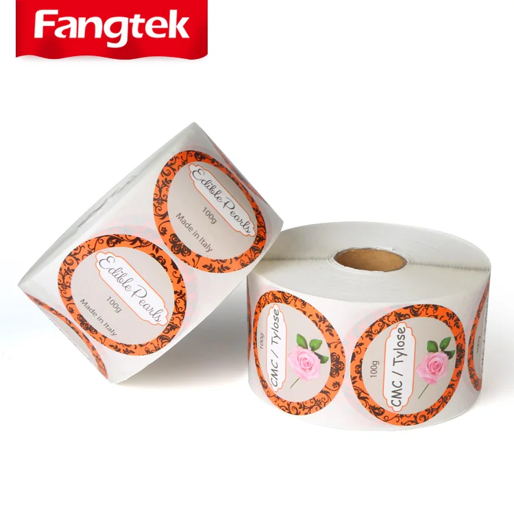 Printing Custom Adhesive logo Pizza Box Labels Stickers for Food Containers or Packaging