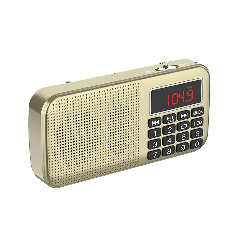 LCJ L-558 Professional Portable Mini MP3 Player FM Radio Speaker with Rechargeable 18650 Battery and Two TF Card Slots
