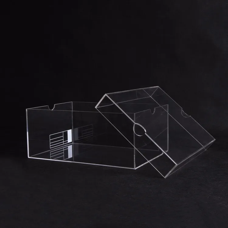 Factory Supply Customized Clear Perspex Sneaker case Acrylic Shoe Box