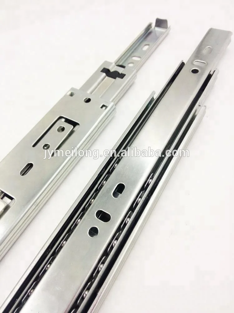 Meilong HardwareTelescopic Channel Drawer Slide / Kitchen Drawer Parts/Ball Bearing Cold Roll Iron Telescopic Drawer Slide