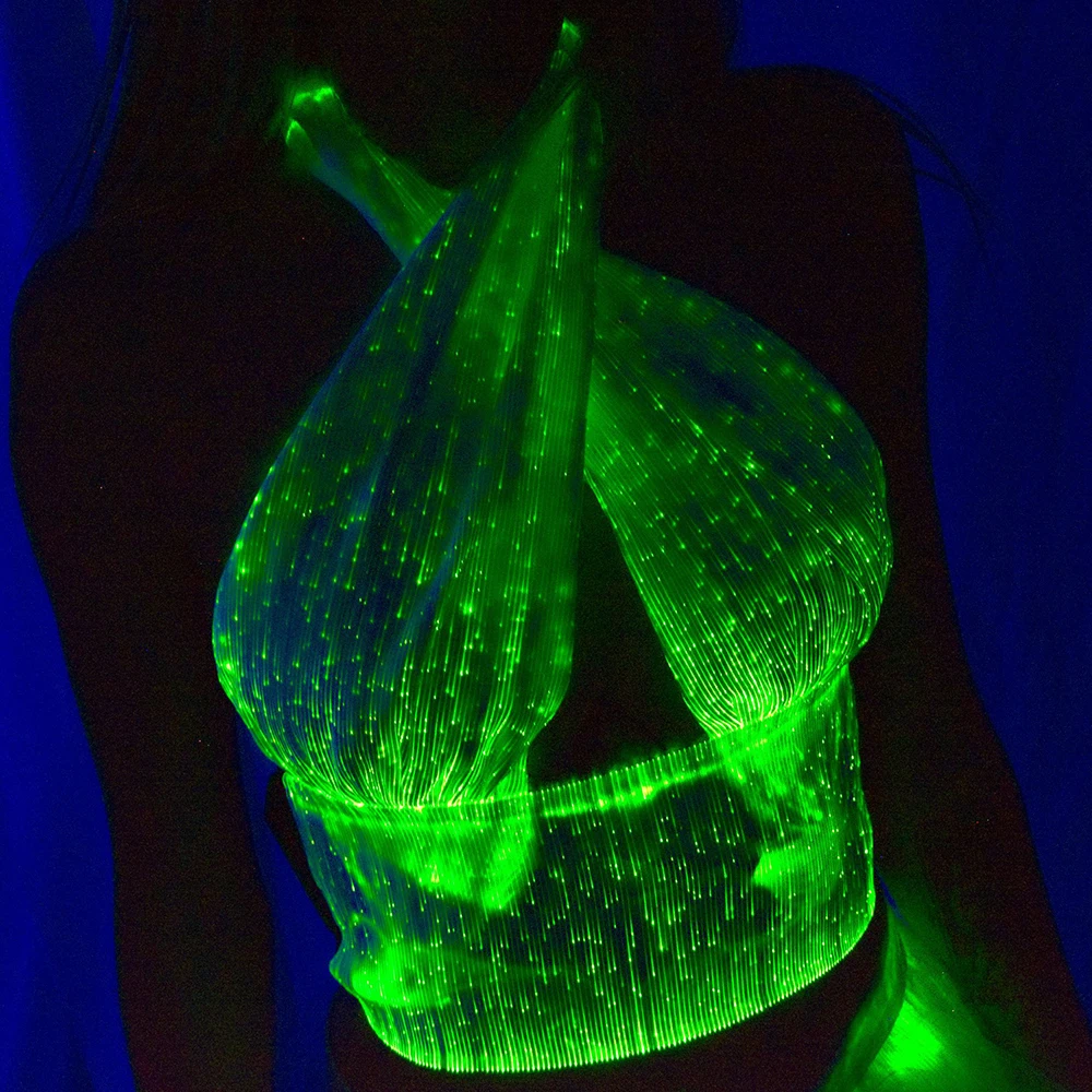 New Party Luminous Dress with Fiber Optical Sexy Ballroom Clothing